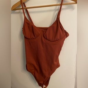 Burnt orange corset top